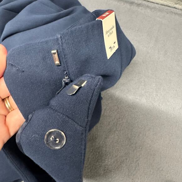 Abercrombie & Fitch Pants Womens 8 Tall Blue Coastal High Rise Classic NEW - Picture 6 of 10